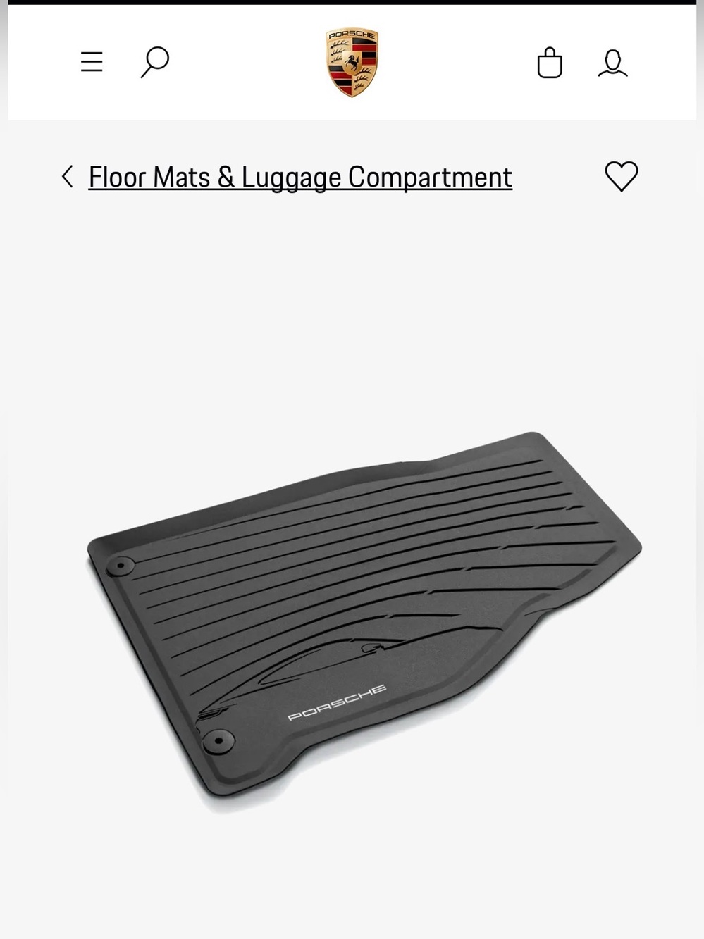 Oem Porsche All-Weather Front Floor Mats Genuine Rubber Liners